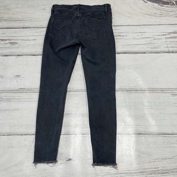 Hudson Jeans Gray Distressed Denim Skinny Stretch Size 26 - Picture 7 of 12